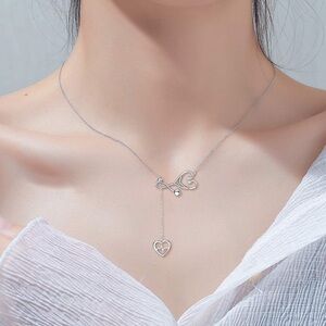 Caduceus Angel Stethoscope Pendant Necklace